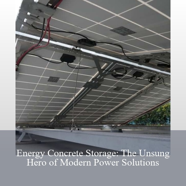 Energy Concrete Storage: The Unsung Hero of Modern Power Solutions
